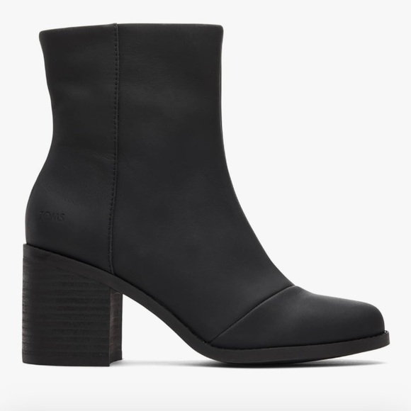 Toms Midnight Black Heeled Boots - Picture 5 of 9